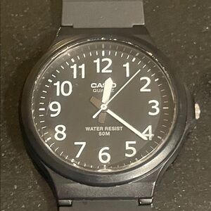 Casio Black Quartz Water-Resistant Smartwatch